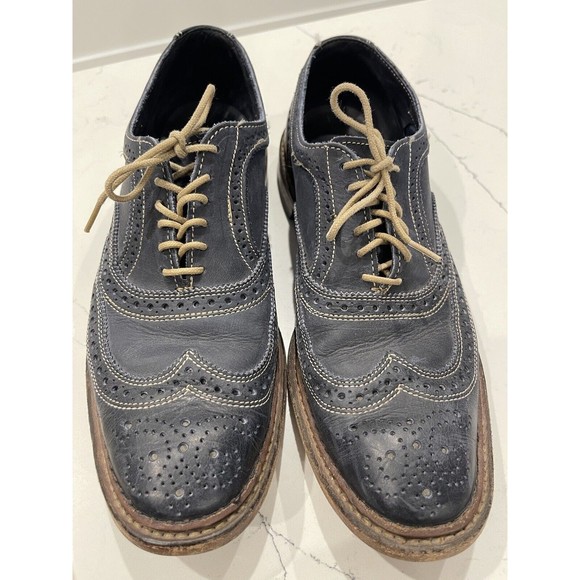 Allen Edmonds Blue Neumok Wingtip Dress Shoes Leather   8.5D US main image 7